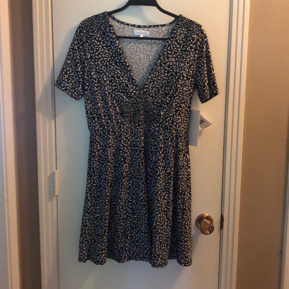 Black and white print dress